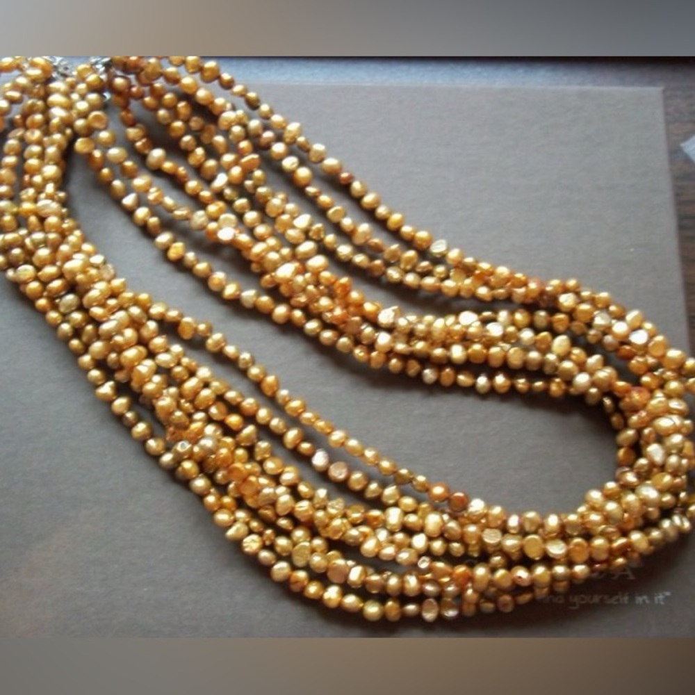 ✨SILPADA 8 strands of Copper Fresh Water Pearls Necklace